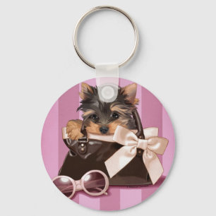 Yorkshire Terrier Puppy Key Ring