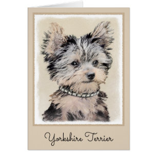 Yorkshire Terrier Puppy Painting Original Dog Art
