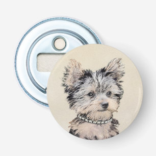 Yorkshire Terrier Puppy Painting Original Dog Art Bottle Opener