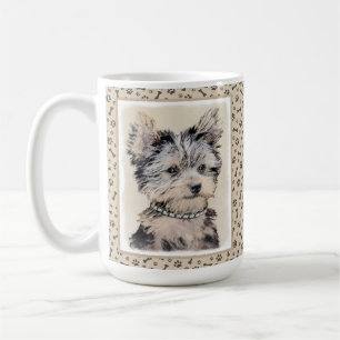 Yorkshire Terrier Puppy Painting Original Dog Art Coffee Mug