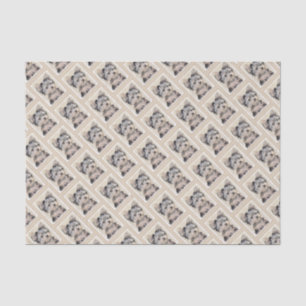 Yorkshire Terrier Puppy Painting Original Dog Art Tissue Paper