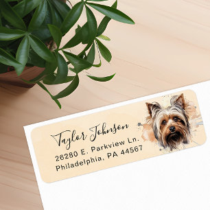 Yorkshire Terrier Return Address Label