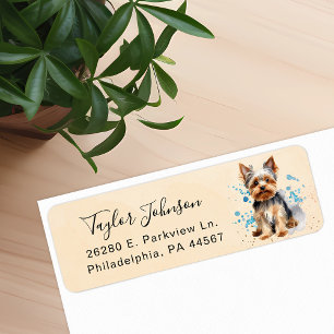 Yorkshire Terrier Return Address Label