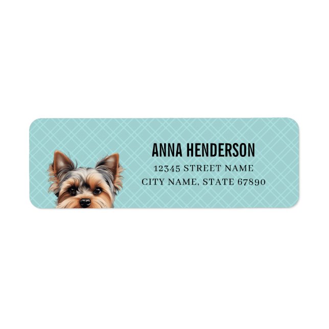 Yorkshire Terrier Return Address Labels (Front)