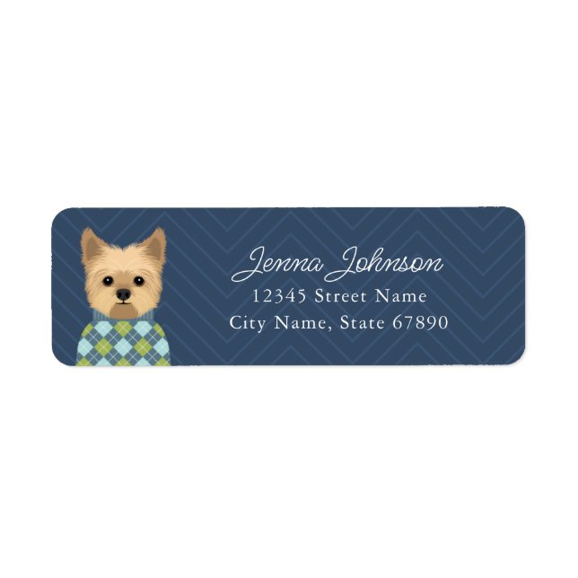 Yorkshire Terrier Return Address Labels (Front)