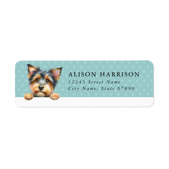 Yorkshire Terrier Return Address Labels (Front)