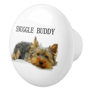 yorkshire-terrier snuggle buddy ceramic knob