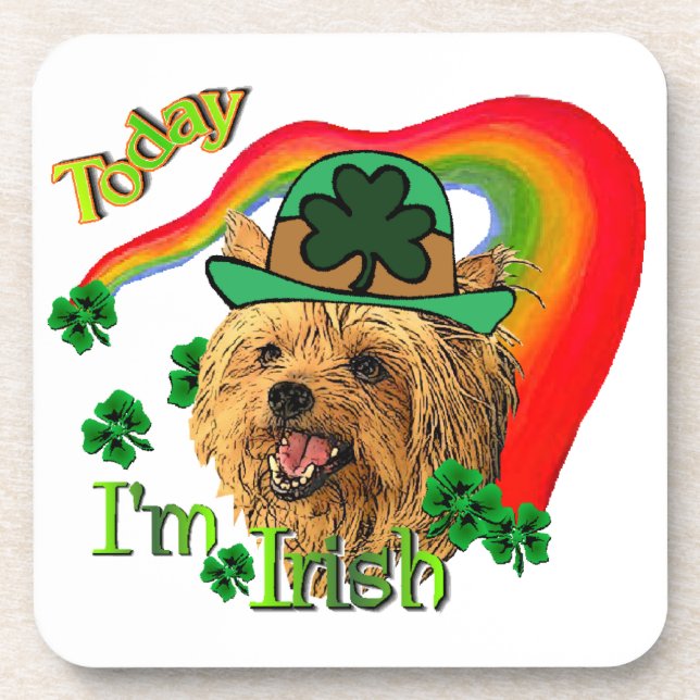 Yorkshire Terrier St Patricks Coaster (Front)
