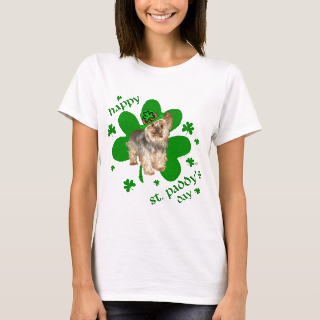Yorkshire Terrier St Patricks Day T-Shirt (Front)