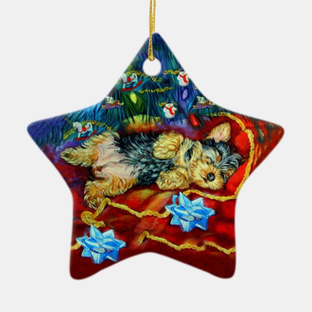 Yorkshire Terrier Star Ornament (Front)