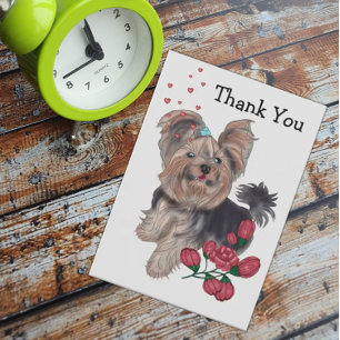 Yorkshire Terrier Thank You Card