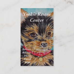 Yorkshire Terrier Themed Business Card Template