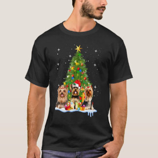 Yorkshire Terrier Tree Merry Christmas T-Shirt