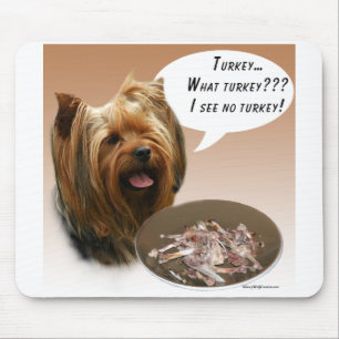 Yorkshire Terrier Turkey Mouse Pad