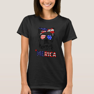 Yorkshire Terrier Us Flag July 4th Patriot Yorkie T-Shirt