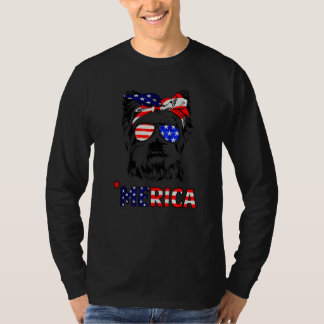 Yorkshire Terrier Us Flag July 4th Patriot Yorkie T-Shirt
