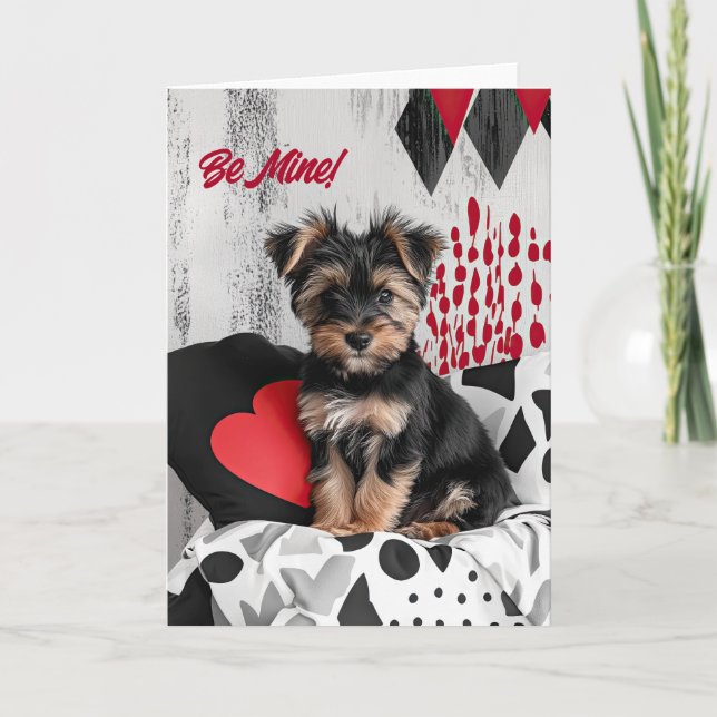Yorkshire Terrier Valentine Card (Front)