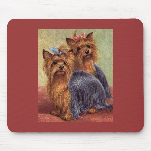 Yorkshire Terrier Vintage Mousepad (Front)