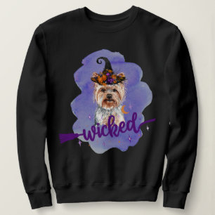 Yorkshire Terrier Wicked Witch Purple Sweatshirt
