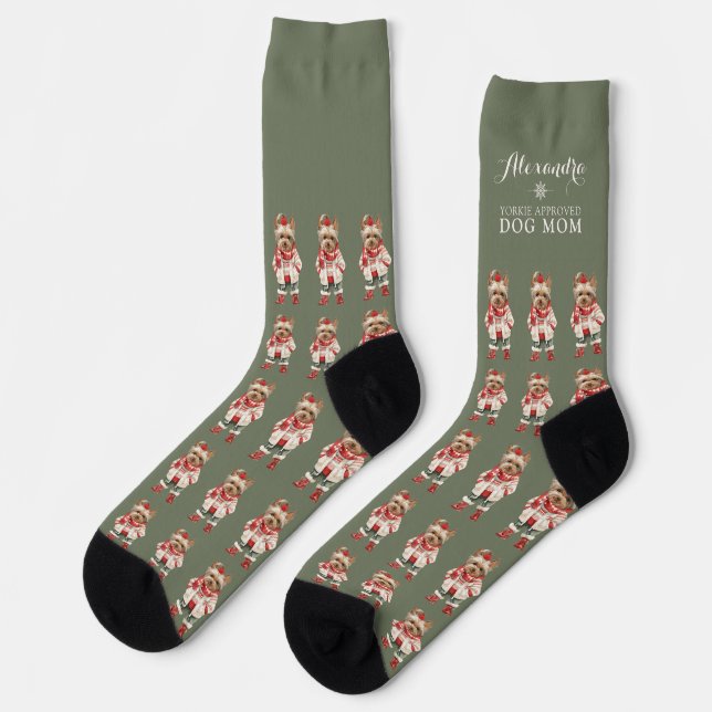 Yorkshire Terrier Yorkie Custom Socks (Left)