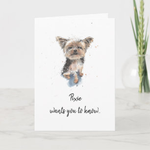 Yorkshire Terrier, Yorkie customised Mother’s day Card