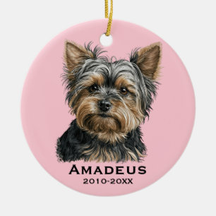 Yorkshire Terrier Yorkie Dog Keepsake Love Memory  Ceramic Ornament