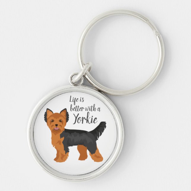 Yorkshire terrier. Yorkie Key Ring (Front)