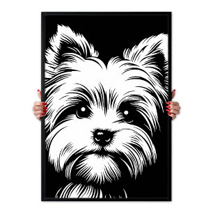 Yorkshire Terrier "Yorkie" Pop Art Chic Aesthetic Poster