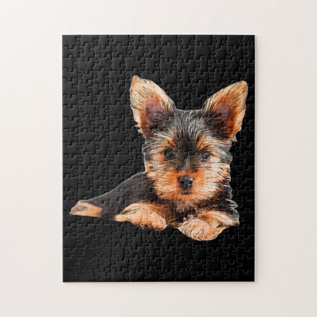 Yorkshire terrier Yorkie Puppy Dog Jigsaw Puzzle (Vertical)