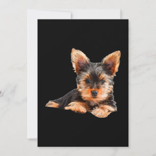 Yorkshire terrier Yorkie Puppy Dog Thank You Card