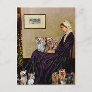 Yorkshire Terriers (Seven) - Whistlers Mother Postcard