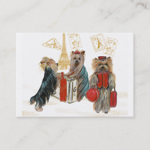 Yorkshire Terriers Travelling Business Card