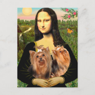 Yorkshire Terriers (two) - Mona Lisa Postcard