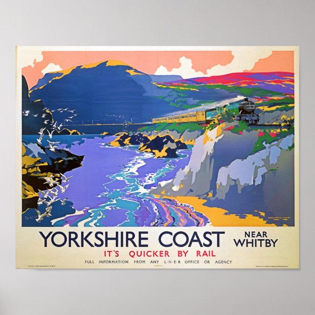 Yorkshire Train Travel Poster (Front)