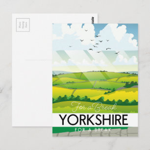 Yorkshire travel poster postcard