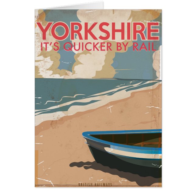 Yorkshire Vintage Railway Travel Poster (Front)