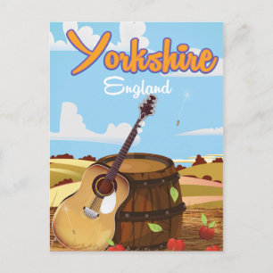 Yorkshire vintage travel poster postcard