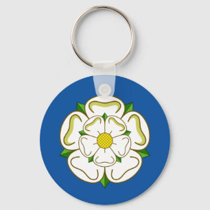 Yorkshire white rose keyring