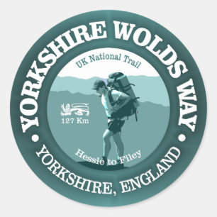 Yorkshire Wolds Way (T) Classic Round Sticker