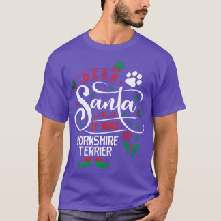 Yorkshireerrier Dog Christmas Dog breed family boy T-Shirt