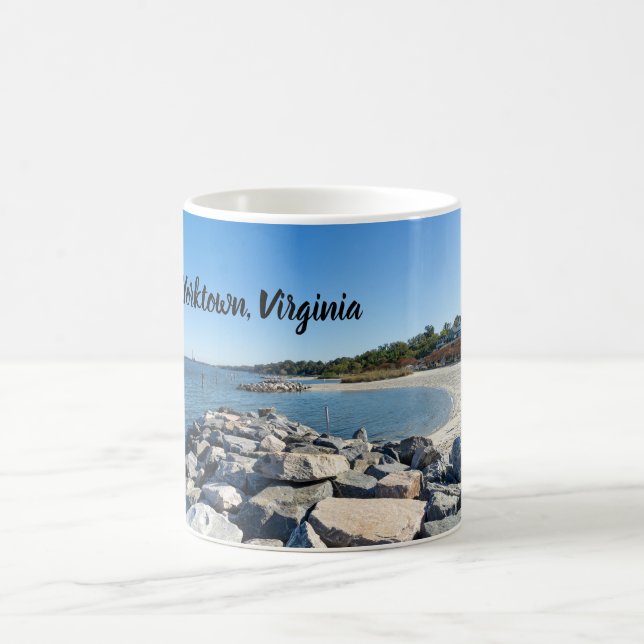 Yorktown Beach in Virginia Coffee Mug (Center)