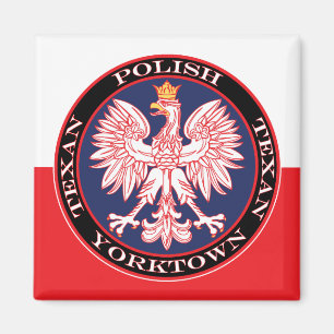 Yorktown Round Polish Texan Magnet