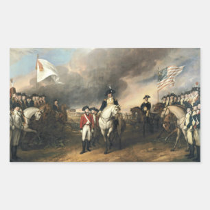 Yorktown Surrender by John Trumbull Rectangular Sticker