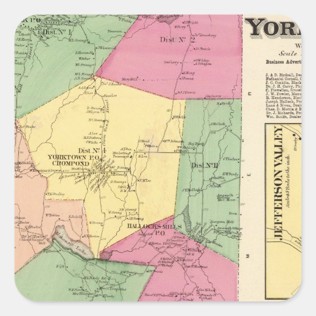 Yorktown, Town Square Sticker (Front)