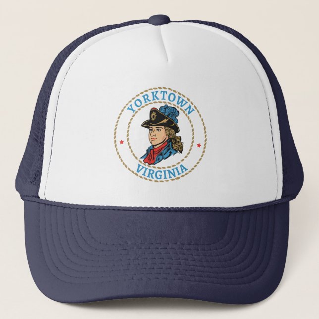 Yorktown Virginia Colonial Trucker Hat (Front)