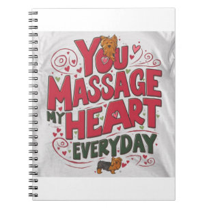 Yorky heart massage  notebook