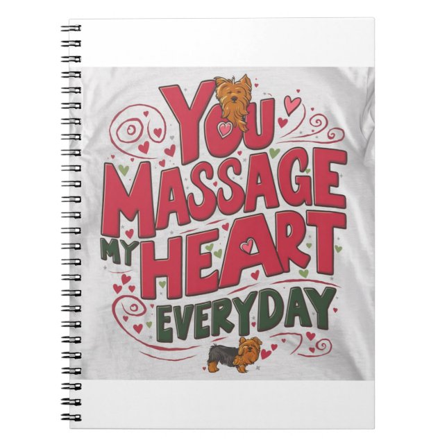Yorky heart massage  notebook (Front)