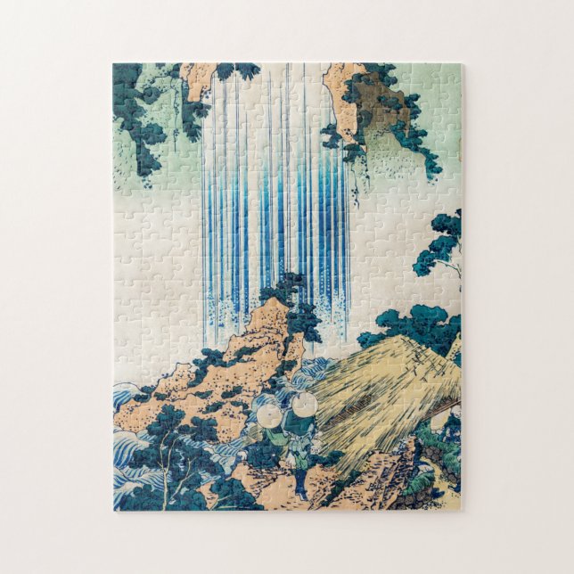 Yoro Waterfall by Katsushika Hokusai Jigsaw Puzzle (Vertical)