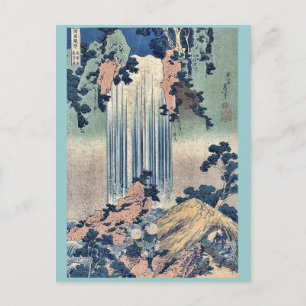 Yoro waterfall Mino Province by Katsushika,Hokusai Postcard
