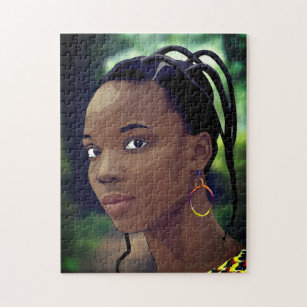Yoruba Lady with Traditional Hairstyle Jigsaw Puzzle